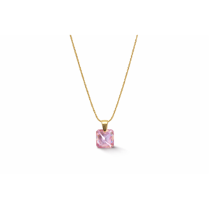 Rectangle Crystal Pendant Necklace