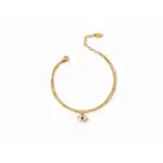 Enamel Evil Eye Charm Layered Bracelet