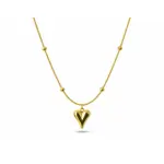 Puff Heart Pendant Necklace