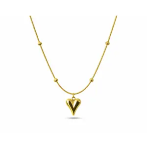 Puff Heart Pendant Necklace