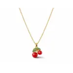 Cherry Red Crystal Pendant Necklace