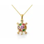 Rainbow Turtle Pendant Necklace