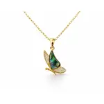 Emerald Butterfly Pendant Necklace