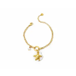 Turtle Seashell Charm Bracelet