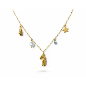 Seahorse Starfish Pearl Necklace
