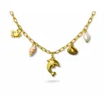 Dolphin Crab Charm Necklace