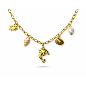 Dolphin Crab Charm Necklace