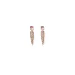 Lilac Pink Drop Statement Earrings