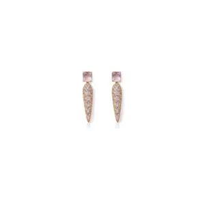 Lilac Pink Drop Statement Earrings