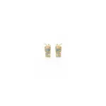Sapphire Glass Pearl Stud Earrings