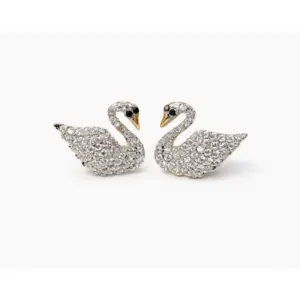 Swan Crystal Statement Stud Earrings