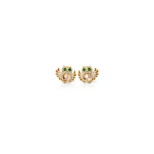 Noctura Owl Statement Stud Earrings
