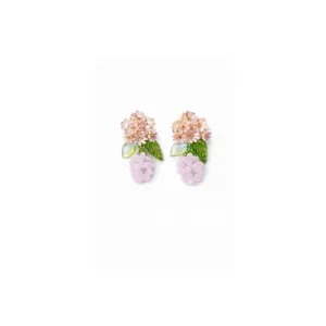 Pink Petal Drop Earrings