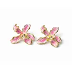 Orchid Enamel Stud Earrings