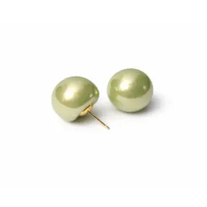 Mint Pearl Stud Earrings