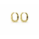 Crystal Gold Hoop Earrings