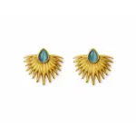 Aqua Drop Stud Earrings