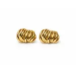 Spiral Gold Stud Earrings