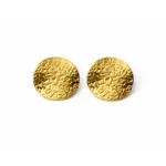 Textured Coin Stud Earrings