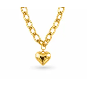 Chunky Heart Chain Necklace