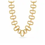 Geometric Shell Link Chain Necklace