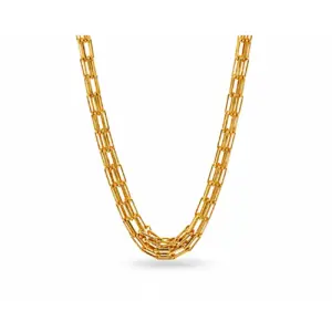 Layered Rectangle Chain Necklace