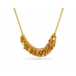 Floral Leaf Cluster Charm Necklace