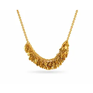 Floral Leaf Cluster Charm Necklace
