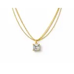 Triple Layer Square Pendant Necklace