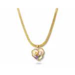 Floral Pearl Charm Snake Chain Necklace