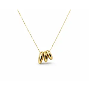 Pebble Trio Charm Necklace