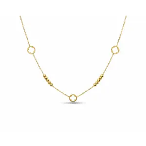 Clover Charm Beaded Chain Necklace