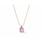 Rectangle Crystal Pendant Necklace
